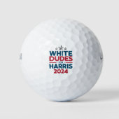 Witte Dudes voor Harris-2024 verkiezing Golfballen (Voorkant)
