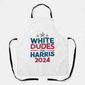 Witte Dudes voor Harris-2024 verkiezing Schort (Voorkant)
