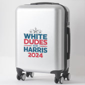 Witte Dudes voor Harris-2024 verkiezing Sticker (Koffer)