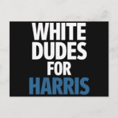 Witte Dudes voor Harris Kamala Harris 2024 verkiez Briefkaart (Voorkant)