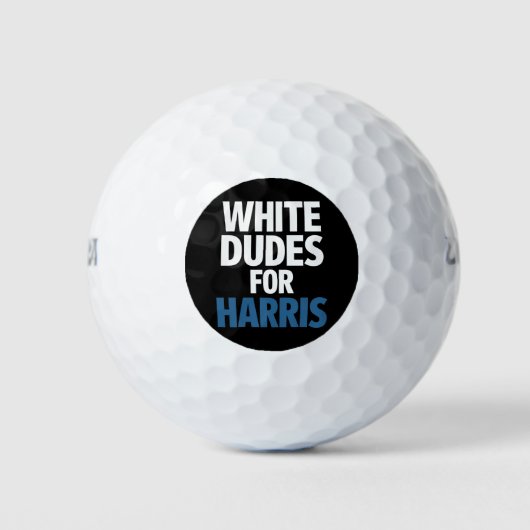Witte Dudes voor Harris Kamala Harris 2024 verkiez Golfballen (Voorkant)