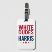 Witte Dudes voor Harris Verkiezing Kamala Harris 2 Bagagelabel (Voorkant (verticaal))