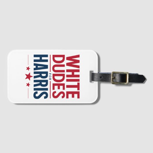 Witte Dudes voor Harris Verkiezing Kamala Harris 2 Bagagelabel (Voorkant (horizontaal))