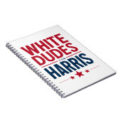 Witte Dudes voor Harris Verkiezing Kamala Harris 2 Notitieboek (Rechterzijde)