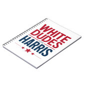 Witte Dudes voor Harris Verkiezing Kamala Harris 2 Notitieboek (Linkerzijde)