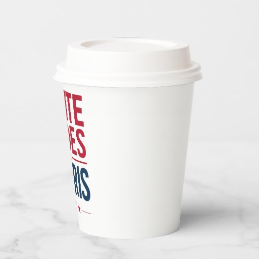 Witte Dudes voor Harris Verkiezing Kamala Harris 2 Papieren Bekers (Links)