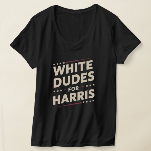 Witte Dudes voor Kamala Harris stemmen voor 2024 T-shirt (Laagn)