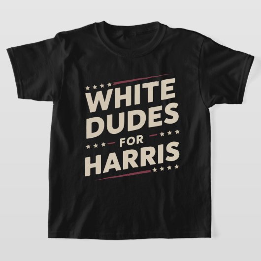 Witte Dudes voor Kamala Harris stemmen voor 2024 T-shirt (Laagn)