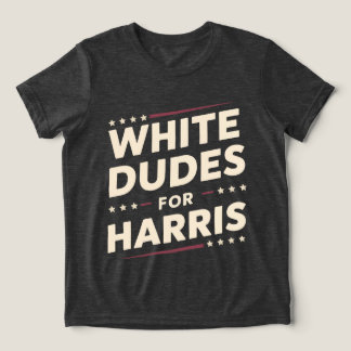 Witte Dudes voor Kamala Harris stemmen voor 2024 Tri-Blend Shirt