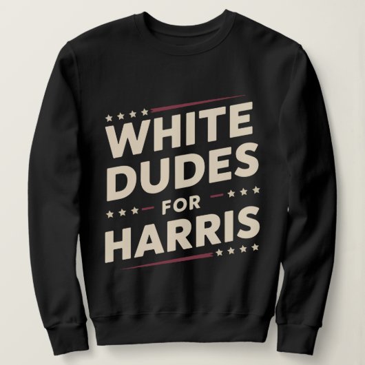Witte Dudes voor Kamala Harris stemmen voor 2024 Trui (Design voorkant)