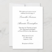 Witte Duidelijke Eenvoudige Magnetische Huwelijksu Magnetische Uitnodiging (Voorkant)