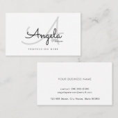 Witte duidelijke pro-kaart/Origineel monogram Contactkaartje (Voorkant / Achterkant)