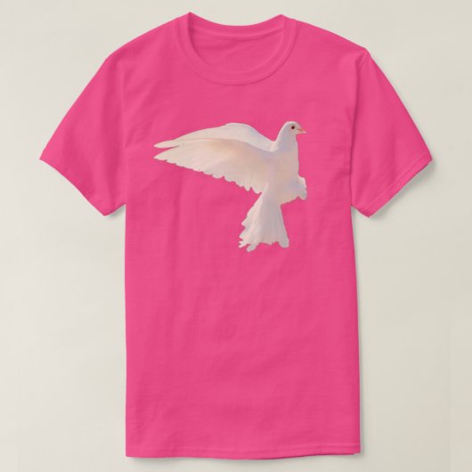 witte duif 3 t-shirt (Design voorkant)