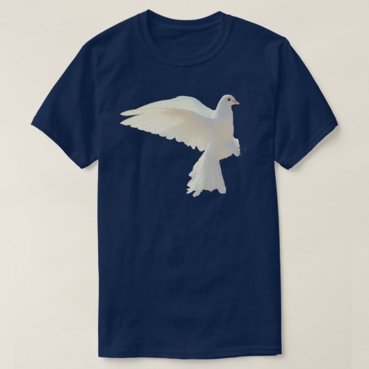 witte duif 4 t-shirt (Design voorkant)