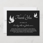 Witte duif begrafenis eenvoudig dank u | Sympathie Bedankkaart (Voorkant)