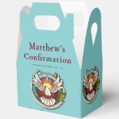 Witte Duif Blauwgroen Blauw Bevestigingsfeest Bedankdoosjes (Open)