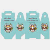 Witte Duif Blauwgroen Blauw Bevestigingsfeest Bedankdoosjes (Ongevouwen)