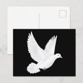 Witte duif briefkaart (Voorkant / Achterkant)