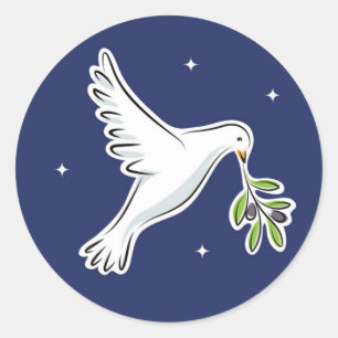 Witte duif Christelijk evenement Kerstmis Ronde Sticker