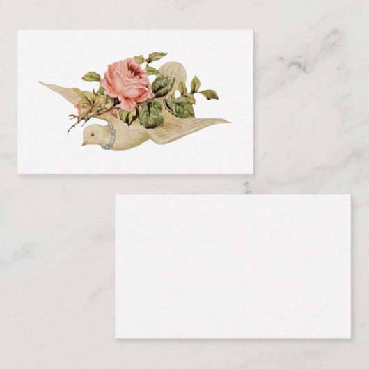 witte duif en ventilator visitekaartje (Voorkant / Achterkant)