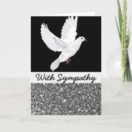 Witte duif en zwarte sympathiekaart kaart