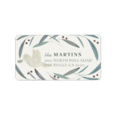 Witte Duif Foliage Crème Witte Adres Etiket (Voorkant)