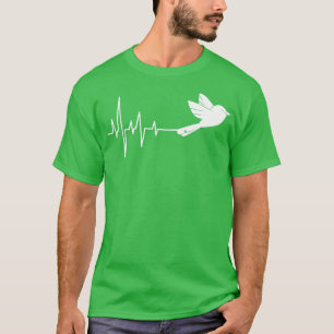 Witte duif hartslag t-shirt