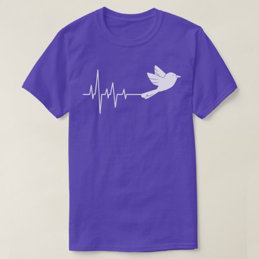 Witte duif hartslag t-shirt (Design voorkant)