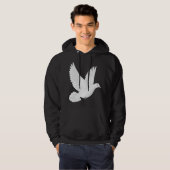 Witte duif hoodie (Voorkant volledig)