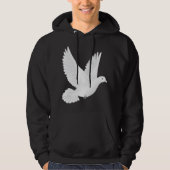 Witte duif hoodie (Voorkant)