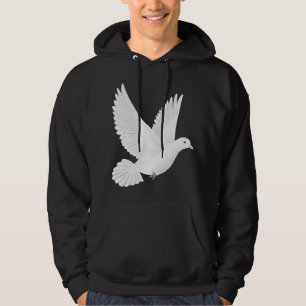 Witte duif hoodie