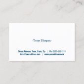 Witte duif in de blauwe hemel Christendom Pastor Visitekaartje (Achterkant)