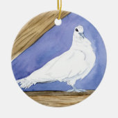 Witte duif in de Rafters (Friendly Beasts Series) Keramisch Ornament (Voorkant)