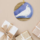 Witte duif in de Rafters (Friendly Beasts Series) Keramisch Ornament