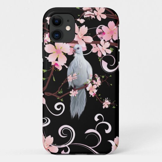 Witte duif in Dogwood Blossom Case-Mate iPhone Case (Achterkant)