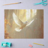 Witte Duif in het licht schilderij Decoupage Tissuepapier (Craft)