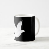 Witte duif koffiemok (Voorkant rechts)