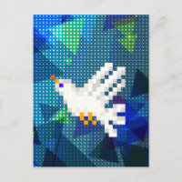 Witte duif met 8-bits pixels