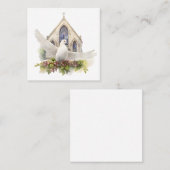 Witte Duif met Kerk Contactkaartje (Voorkant / Achterkant)