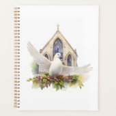 Witte Duif met Kerk Planner (Voorkant)
