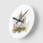 Witte Duif met Kerk Ronde Klok (Hoek)