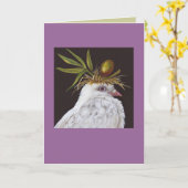 witte duif met olijftakpas kaart (Gele Bloem)