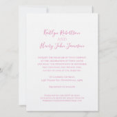 Witte duif met roze linten kaart (Achterkant)