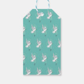 Witte duif met rozenkrans cadeaulabel (Achterkant)