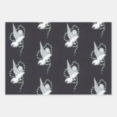 Witte duif met rozenkrans inpakpapier vel (Voorkant 2)