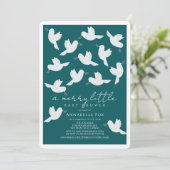 Witte Duif Olijf Blauwgroen Boy Merry Little Baby  Kaart (Staand voorkant)