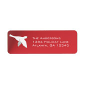Witte Duif op Kerst Rode Labels (Voorkant)
