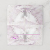 Witte duif plaatskaartje (Buitenkant ongevouwen)