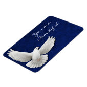 witte duif premium flexi magneet (Linkerzijde)