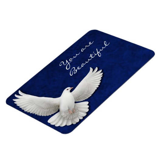  witte duif premium flexi magneet (Linkerzijde)